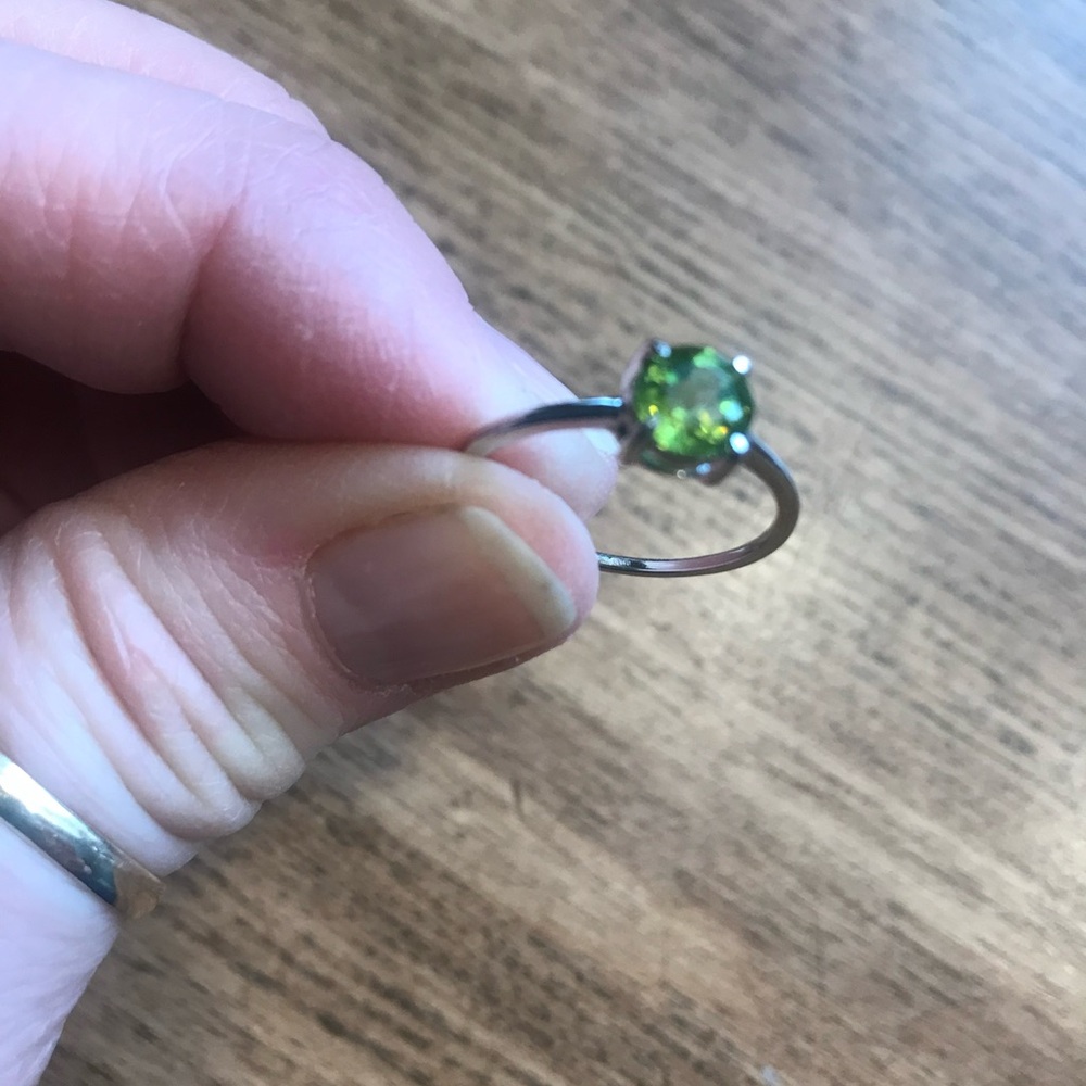 Elegant peridot (August) ring
